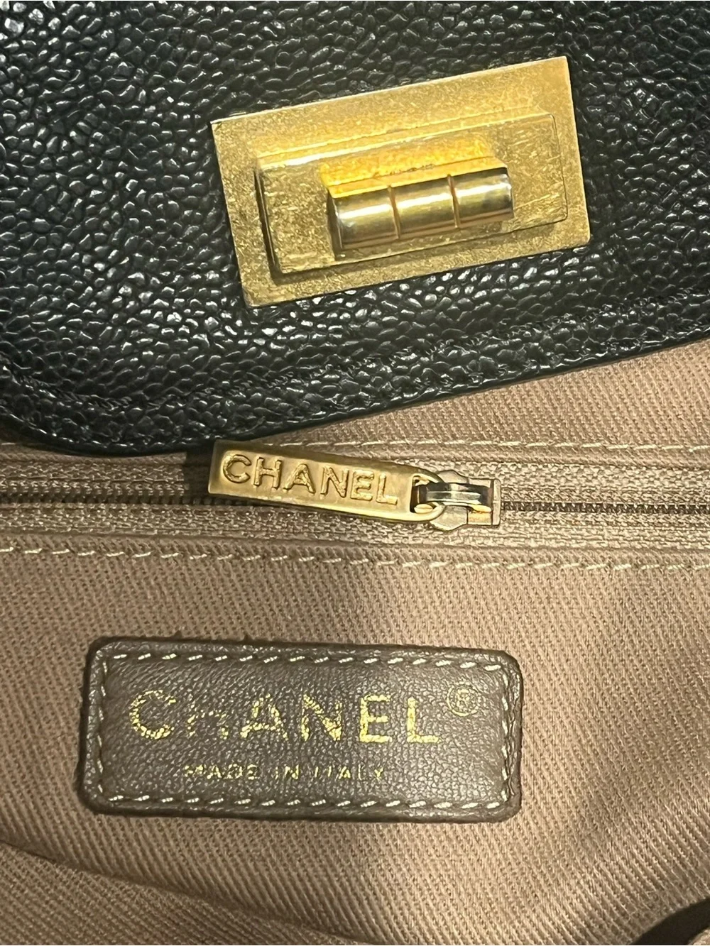 2012 Chanel Caviar Large Edy Reissue Tote